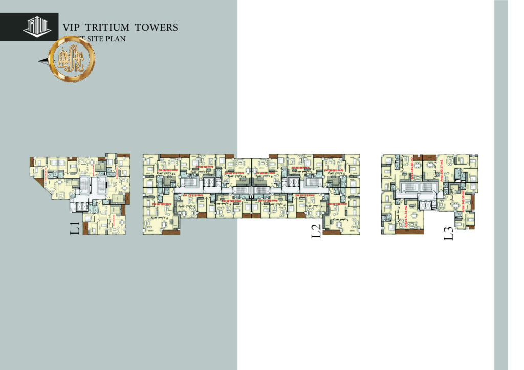 پلان آپارتمان برج های پروژه تریتیومVIP  